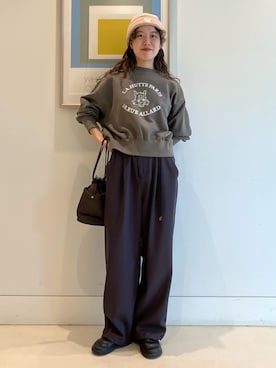 「B:MING by BEAMS（ビーミングバイビームス）のアイテム（スウェット）」を使った、SUZUさん（レディース・165cm）の夏コーディネート