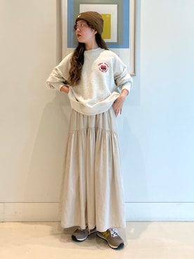 「B:MING by BEAMS（ビーミングバイビームス）のアイテム（スウェット）」を使った、SUZUさん（レディース・165cm）の秋コーディネート