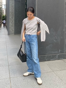 「アイテム（ニット/セーター）」を使った、kojiさん（骨格ナチュラル・レディース・154cm）の夏コーディネート