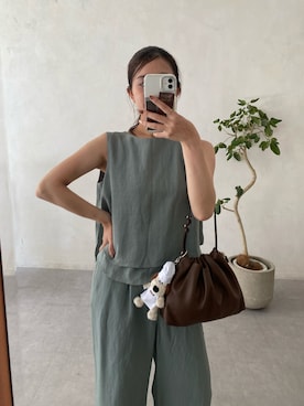 「STUDIOUS（ステュディオス）のアイテム」を使った、kojiさん（レディース・154cm）の夏コーディネート