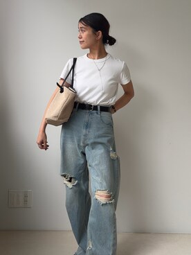 「gemeil（ジェムイル）のアイテム」を使った、kojiさん（レディース・154cm）の春コーディネート