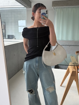 「gemeil（ジェムイル）のアイテム」を使った、kojiさん（レディース・154cm）の春コーディネート