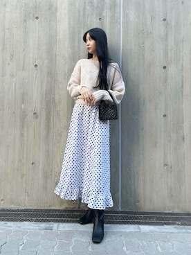 「Charles Chaton（シャルルシャトン）のアイテム（ワンピース/ドレス）」を使った、aika327さん（レディース・156cm）の秋コーディネート
