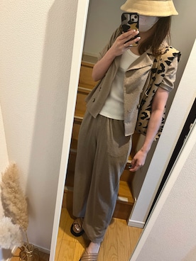 「GYDA（ジェイダ）のアイテム（セットアップ）」を使った、kana♡さん（レディース・165cm）の夏コーディネート
