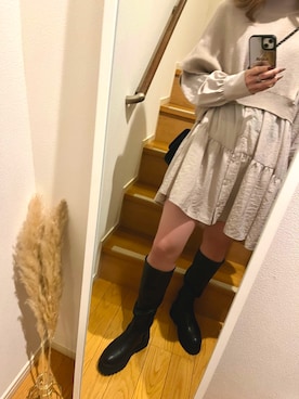 「ジーナシス」｜「アイテム（ワンピース/ドレス）」を使った、kana♡さん（レディース・165cm）の秋コーディネート