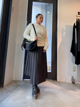 「ALLSAINTS（オールセインツ）のアイテム」を使った、Vivienneさん（レディース・160cm）の冬コーディネート