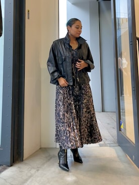 「ALLSAINTS（オールセインツ）のアイテム（その他アウター）」を使った、Vivienneさん（レディース・160cm）の秋コーディネート