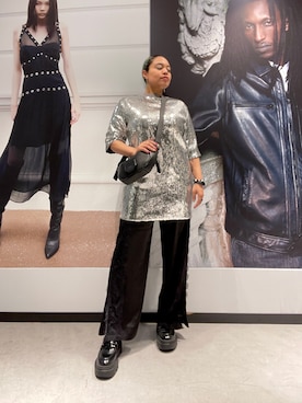 「ALLSAINTS（オールセインツ）のアイテム」を使った、Vivienneさん（レディース・160cm）の冬コーディネート