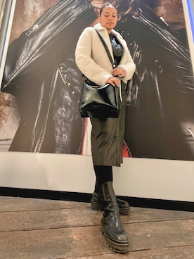 「ALLSAINTS（オールセインツ）のアイテム（その他アウター）」を使った、Vivienneさん（レディース・160cm）の冬コーディネート