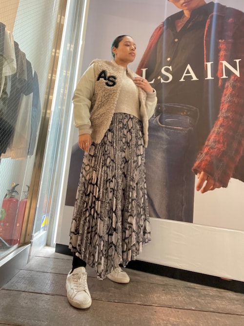 ALLSAINTS ワンピース DONATELLA 2-IN-1 MIDI DRESS | ミディ