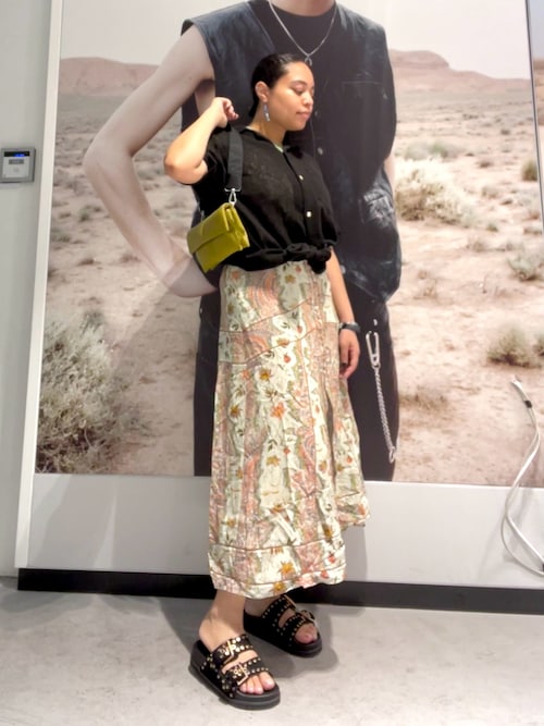 ワンピース DAHLIA DRESS Dahlia shrinking embroidery camisole dress (Ivory)
