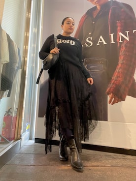 「ALLSAINTS（オールセインツ）のアイテム」を使った、Vivienneさん（レディース・160cm）の春コーディネート