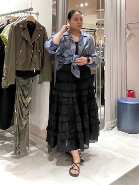 「ALLSAINTS（オールセインツ）のアイテム」を使った、Vivienneさん（レディース・160cm）の夏コーディネート