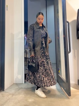 「ALLSAINTS（オールセインツ）のアイテム（その他アウター）」を使った、Vivienneさん（レディース・160cm）の秋コーディネート