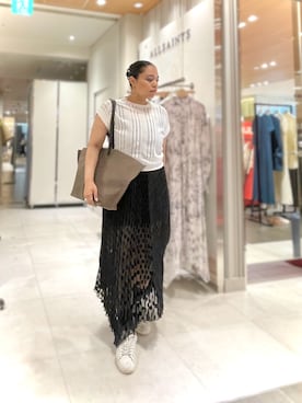 「ALLSAINTS（オールセインツ）のアイテム」を使った、Vivienneさん（レディース・160cm）の夏コーディネート