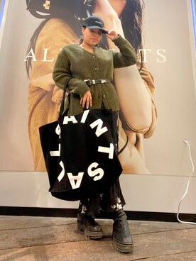 「ALLSAINTS（オールセインツ）のアイテム（帽子）」を使った、Vivienneさん（レディース・160cm）の春コーディネート