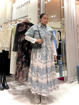 「ALLSAINTS（オールセインツ）のアイテム」を使った、Vivienneさん（レディース・160cm）の春コーディネート