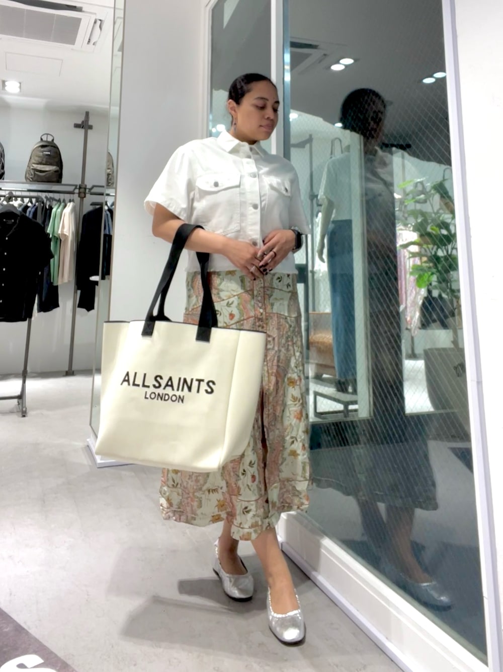 ALLSAINTS（オールセインツ）の「IZZY LOGO PRINT KNITTED TOTE