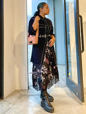 「ALLSAINTS（オールセインツ）のアイテム（シャツワンピース）」を使った、Vivienneさん（レディース・160cm）の秋コーディネート