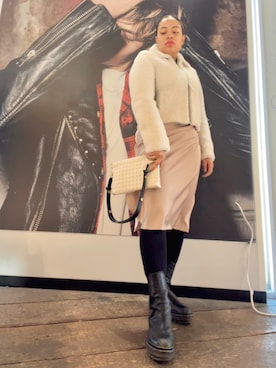 「ALLSAINTS（オールセインツ）のアイテム（その他アウター）」を使った、Vivienneさん（レディース・160cm）の冬コーディネート