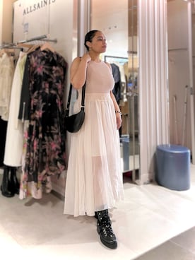 「ALLSAINTS（オールセインツ）のアイテム」を使った、Vivienneさん（レディース・160cm）の春コーディネート
