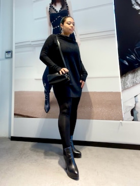 「ALLSAINTS（オールセインツ）のアイテム」を使った、Vivienneさん（レディース・160cm）の冬コーディネート