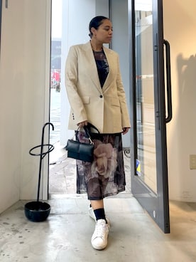 「ALLSAINTS（オールセインツ）のアイテム（ジャケット/アウター）」を使った、Vivienneさん（レディース・160cm）の夏コーディネート