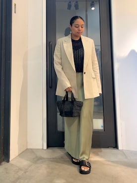 「ALLSAINTS（オールセインツ）のアイテム（ジャケット/アウター）」を使った、Vivienneさん（レディース・160cm）の夏コーディネート
