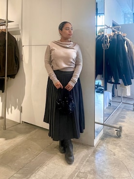 「ALLSAINTS（オールセインツ）のアイテム」を使った、Vivienneさん（レディース・160cm）の冬コーディネート