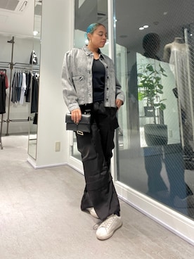 「ALLSAINTS（オールセインツ）のアイテム（ジャケット/アウター）」を使った、Vivienneさん（レディース・160cm）の秋コーディネート