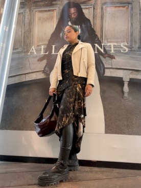 「ALLSAINTS（オールセインツ）のアイテム」を使った、Vivienneさん（レディース・160cm）の冬コーディネート