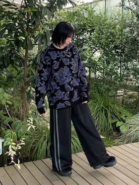 「tk.TAKEO KIKUCHI（ティーケータケオキクチ）のアイテム（その他パンツ）」を使った、あおいさん（レディース・159cm）の秋コーディネート