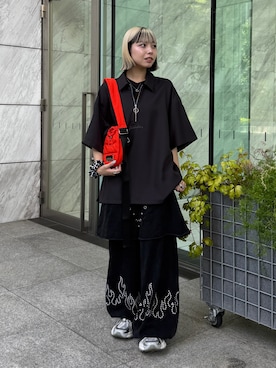 「tk.TAKEO KIKUCHI」｜あおいさん（レディース・159cm）の夏コーディネート
