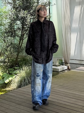 「tk.TAKEO KIKUCHI（ティーケータケオキクチ）のアイテム」を使った、あおいさん（レディース・159cm）の夏コーディネート
