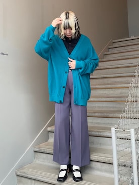 「tk.TAKEO KIKUCHI（ティーケータケオキクチ）のアイテム（トップス）」を使った、あおいさん（レディース・158cm）の秋コーディネート