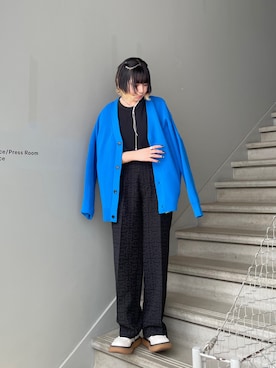 「tk.TAKEO KIKUCHI（ティーケータケオキクチ）のアイテム（トップス）」を使った、あおいさん（レディース・159cm）の春コーディネート