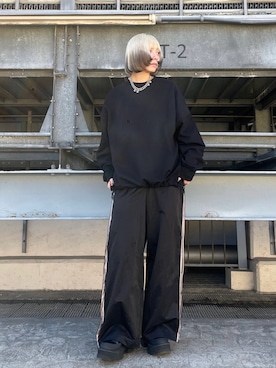 「丈短トップス」｜あおいさん（レディース・159cm）の冬コーディネート