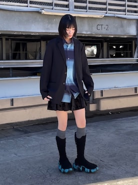 あおいさん(レディース・159cm)の冬コーディネート