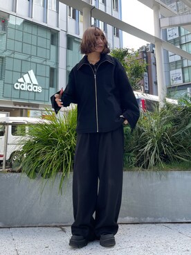 「tk.TAKEO KIKUCHI（ティーケータケオキクチ）のアイテム（ブルゾン）」を使った、あおいさん（レディース・159cm）の冬コーディネート