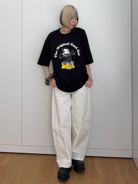 「tk.TAKEO KIKUCHI（ティーケータケオキクチ）のアイテム」を使った、あおいさん（レディース・159cm）の夏コーディネート