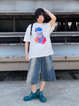 「ペイント」｜あおいさん（レディース・159cm）の夏コーディネート