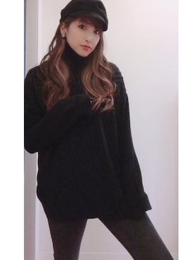 「Dior（ディオール）のアイテム（帽子）」を使った、由香さん（レディース・165cm）の秋コーディネート