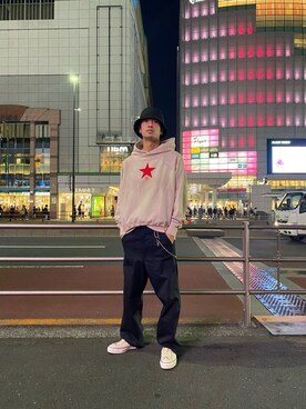 「CONVERSE TOKYO（コンバーストウキョウ）のアイテム（帽子）」を使った、wataruさん（メンズ・178cm）の秋コーディネート