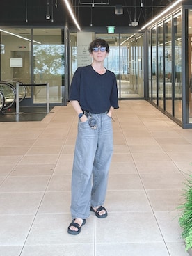 「Bershka（ベルシュカ）のアイテム」を使った、YASUさん（メンズ・182cm）の秋コーディネート