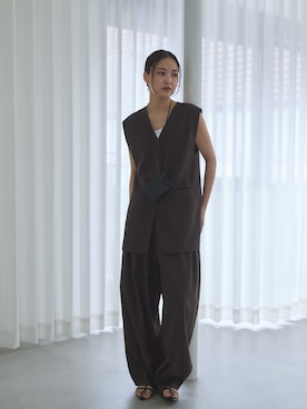 「アイテム（ポーチ）」を使った、feepurさん（レディース・160cm）の夏コーディネート