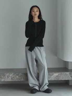 「アイテム（スウェットパンツ）」を使った、feepurさん（レディース・161cm）の秋コーディネート
