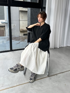 「feepur（フェピュール）のアイテム（スカート）」を使った、feepurさん（レディース・154cm）の春コーディネート
