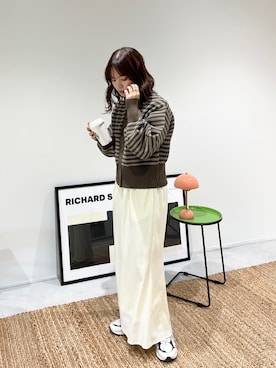 「feepur（フェピュール）のアイテム（スカート）」を使った、feepurさん（レディース・154cm）の冬コーディネート