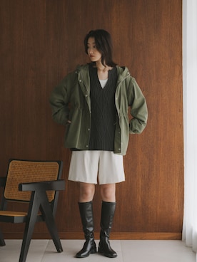 「feepur（フェピュール）のアイテム（マウンテンパーカー）」を使った、feepurさん（レディース・169cm）の秋コーディネート