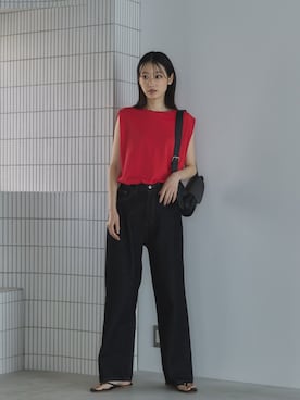 「アイテム（ショルダーバッグ）」を使った、feepurさん（レディース・169cm）の夏コーディネート